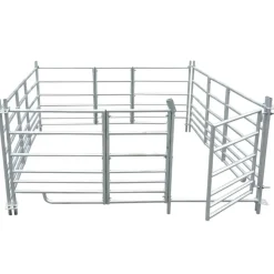 vidaXL Bergerie 4 panneaux Acier galvanisé 183 x 183 x 92 cm