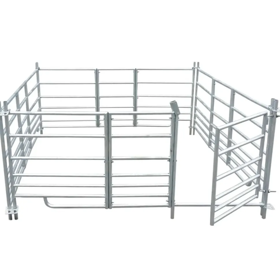 vidaXL Bergerie 4 panneaux Acier galvanisé 183 x 183 x 92 cm
