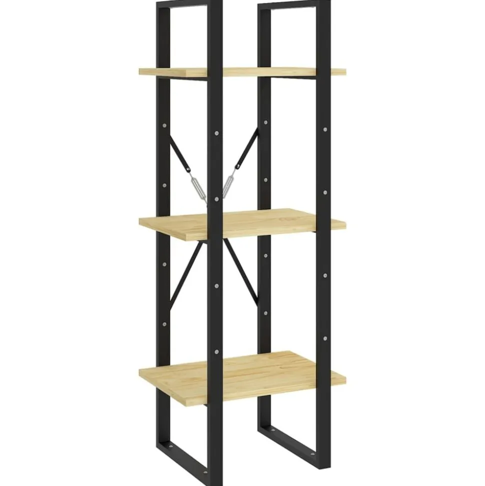 vidaXL Bibliothèque à 3 niveaux 40x30x105 cm Bois de pin massif