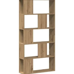 vidaXL Bibliothèque 5 niveaux chêne artisanal bois ingénierie
