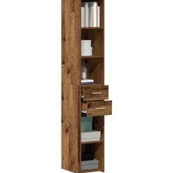 vidaXL Bibliothèque avec tiroir Bois ancien 30 x 42.4 x 185.2 cm