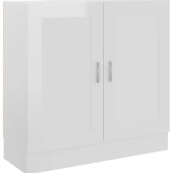 vidaXL Bibliothèque Blanc brillant 82,5x30,5x80 cm Bois d’ingénierie