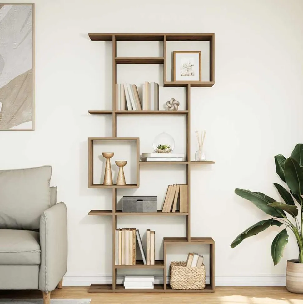vidaXL Bibliothèque chêne artisanal 92x29x188 cm bois d'ingénierie