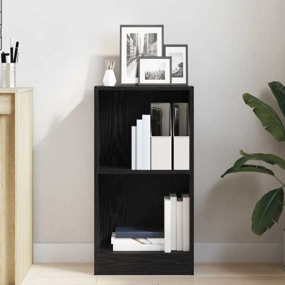 vidaXL Bibliothèque chêne noir 40x24x76 cm bois d'ingénierie
