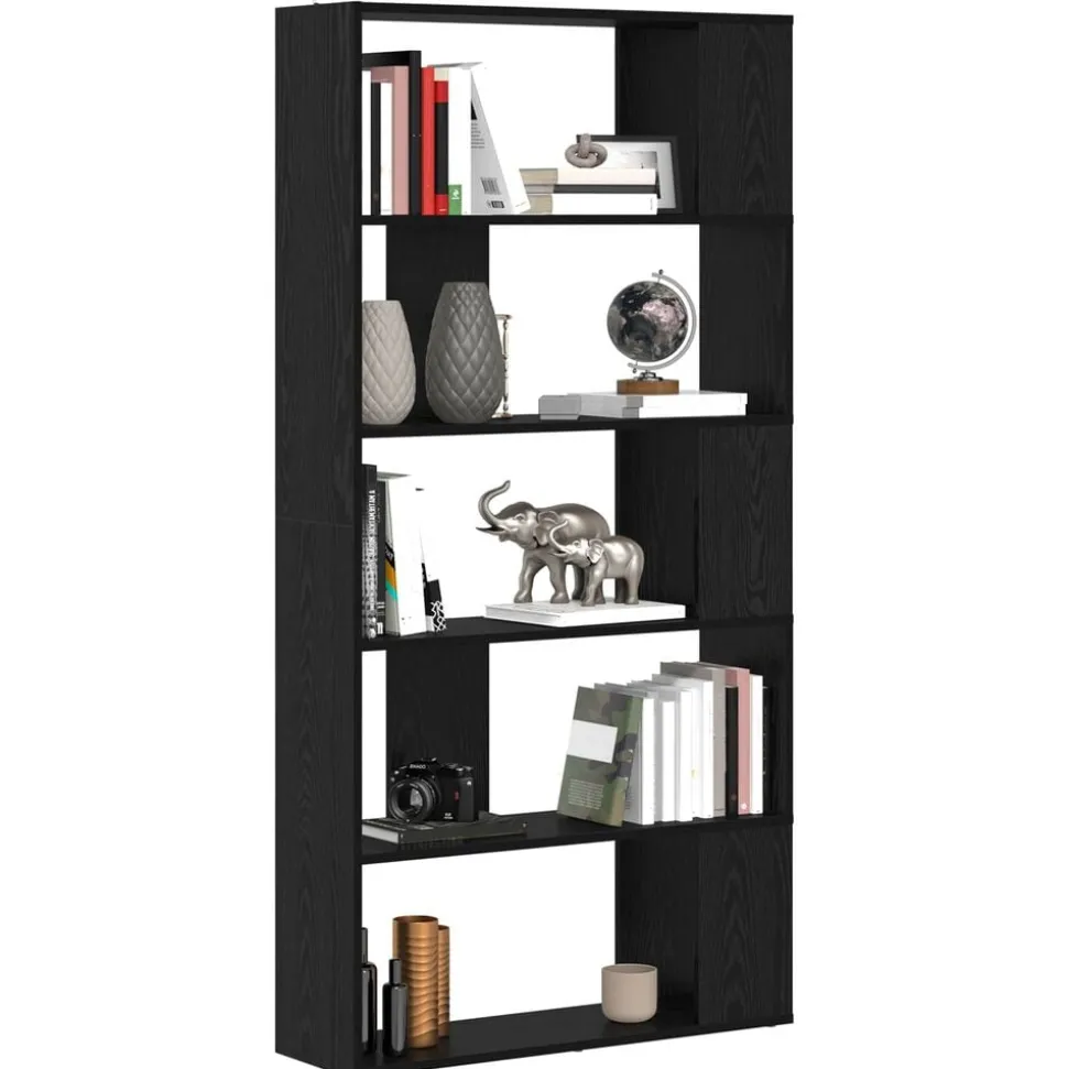 vidaXL Bibliothèque Chêne noir 80 x 24 x 159 cm Bois d'ingénierie