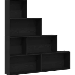 vidaXL Bibliothèque Chêne noir 155 x 24 x 160 cm Bois d'ingénierie