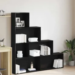 vidaXL Bibliothèque Chêne noir 155 x 24 x 160 cm Bois d'ingénierie