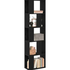 vidaXL Bibliothèque Chêne noir 45 x 23,5 x 162,5 cm