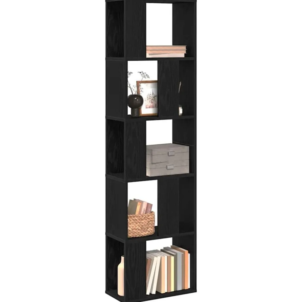 vidaXL Bibliothèque Chêne noir 45 x 23,5 x 162,5 cm