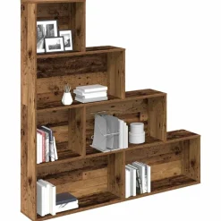 vidaXL Bibliothèque vieux bois 157x24x160 cm bois d'ingénierie