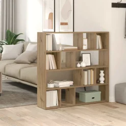 vidaXL Bibliothèque/Séparateur de pièce chêne artisanal 105x24x102 cm