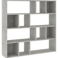 vidaXL Bibliothèque/Séparateur de pièce Gris béton 105x24x102 cm