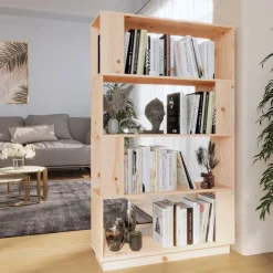 vidaXL Bibliothèque/Séparateur de pièce 80x25x132 cm Pin solide