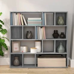 vidaXL Bibliothèque/Séparateur de pièce Sonoma gris 105x24x102 cm