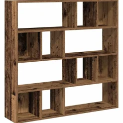 vidaXL Bibliothèque/Séparateur de pièce vieux bois 105x24x102 cm