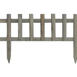 vidaXL Bordure de jardin 10 pcs Bois de sapin 4,4 m