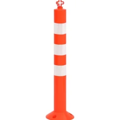 vidaXL Bornes de contrôle du trafic 10 pcs avec chaîne 75 cm PE