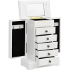 vidaXL Boîte à bijoux avec miroir MDF 25 x 13,5 x 34 cm