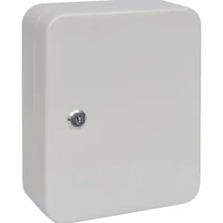 vidaXL Boîte à clés avec verrouillage Ivoire 20 x 7,5 x 25 cm Acier