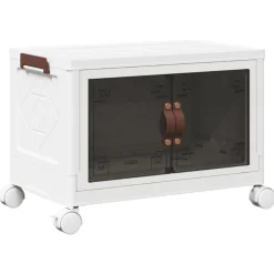 vidaXL Boîte de rangement empilable avec roues 28 L 48,5x29,5x33 cm