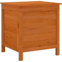 vidaXL Boîte de rangement jardin marron 50x49x56,5cm bois massif sapin