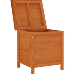 vidaXL Boîte de rangement jardin marron 50x49x56,5cm bois massif sapin