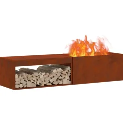 vidaXL Braise Marron 160 x 45 x 35 cm Acier