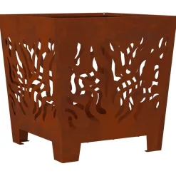 vidaXL Braise Marron 40 x 40 x 40 cm Acier patiné