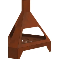 vidaXL Braise Marron 50 x 43 x 52 cm Acier patiné