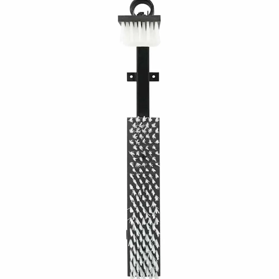 vidaXL Brosses pour le bétail Noir et Blanc 84 x 10 x 91 cm PVC