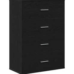 vidaXL Buffet avec tiroir Chêne noir 60 x 31 x 84 cm Bois d'ingénierie