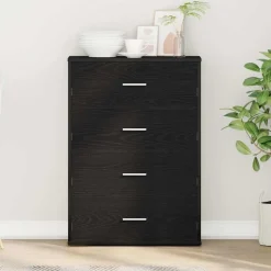 vidaXL Buffet avec tiroir Chêne noir 60 x 31 x 84 cm Bois d'ingénierie