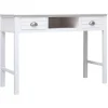vidaXL Buffet Blanc 108x45x76 cm Bois de Paulownia massif