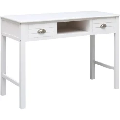 vidaXL Buffet Blanc 108x45x76 cm Bois de Paulownia massif