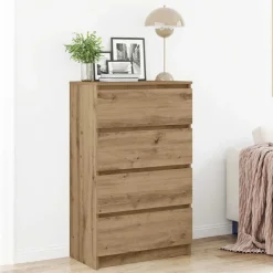 vidaXL Buffet chêne artisanal 60x35x98,5 cm bois d'ingénierie