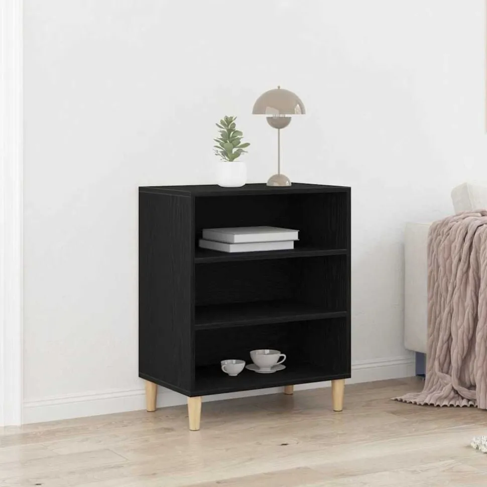 vidaXL Buffet Chêne noir 57 x 35 x 70 cm Bois d'ingénierie