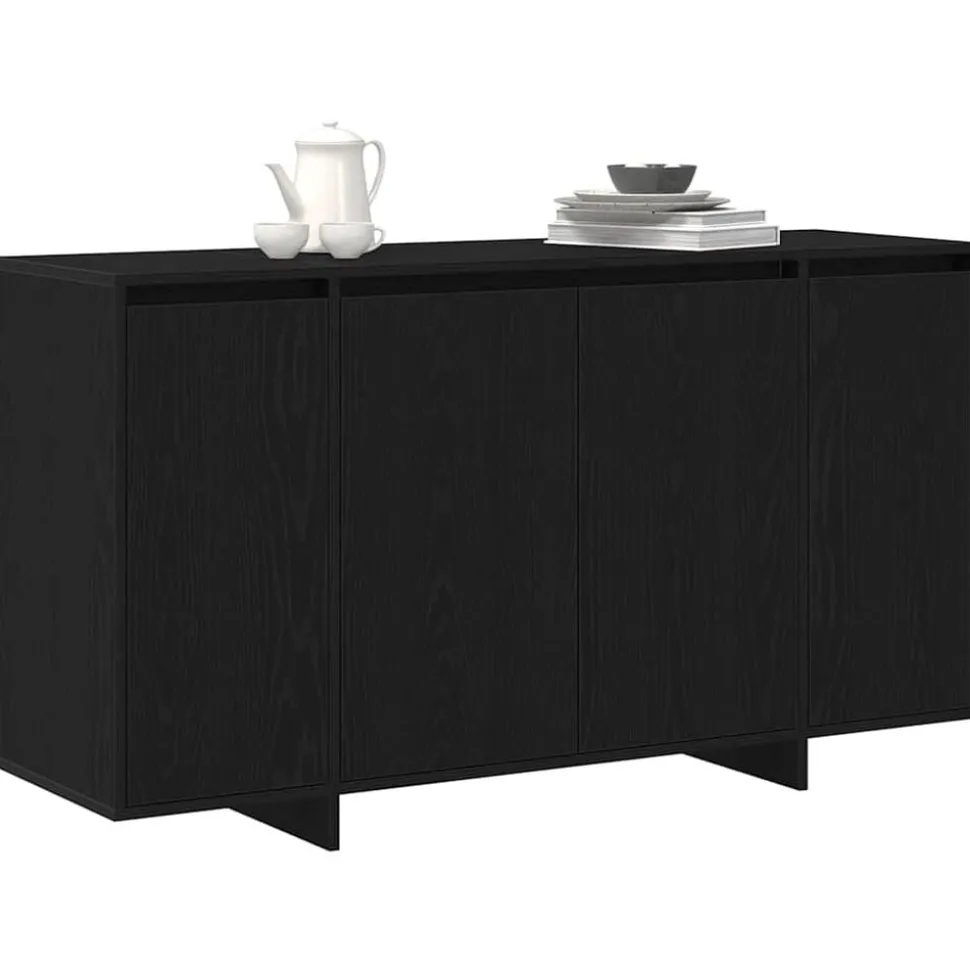 vidaXL Buffet Chêne noir 135 x 41 x 75 cm Bois d'ingénierie