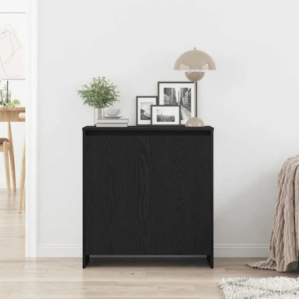 vidaXL Buffet Chêne noir 70x41x75 cm Bois d'ingénierie