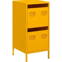 vidaXL Buffet jaune moutarde 35x39x73,5 cm acier laminé à froid