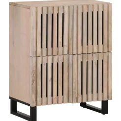 vidaXL Buffet 60x34x75 cm bois de manguier massif