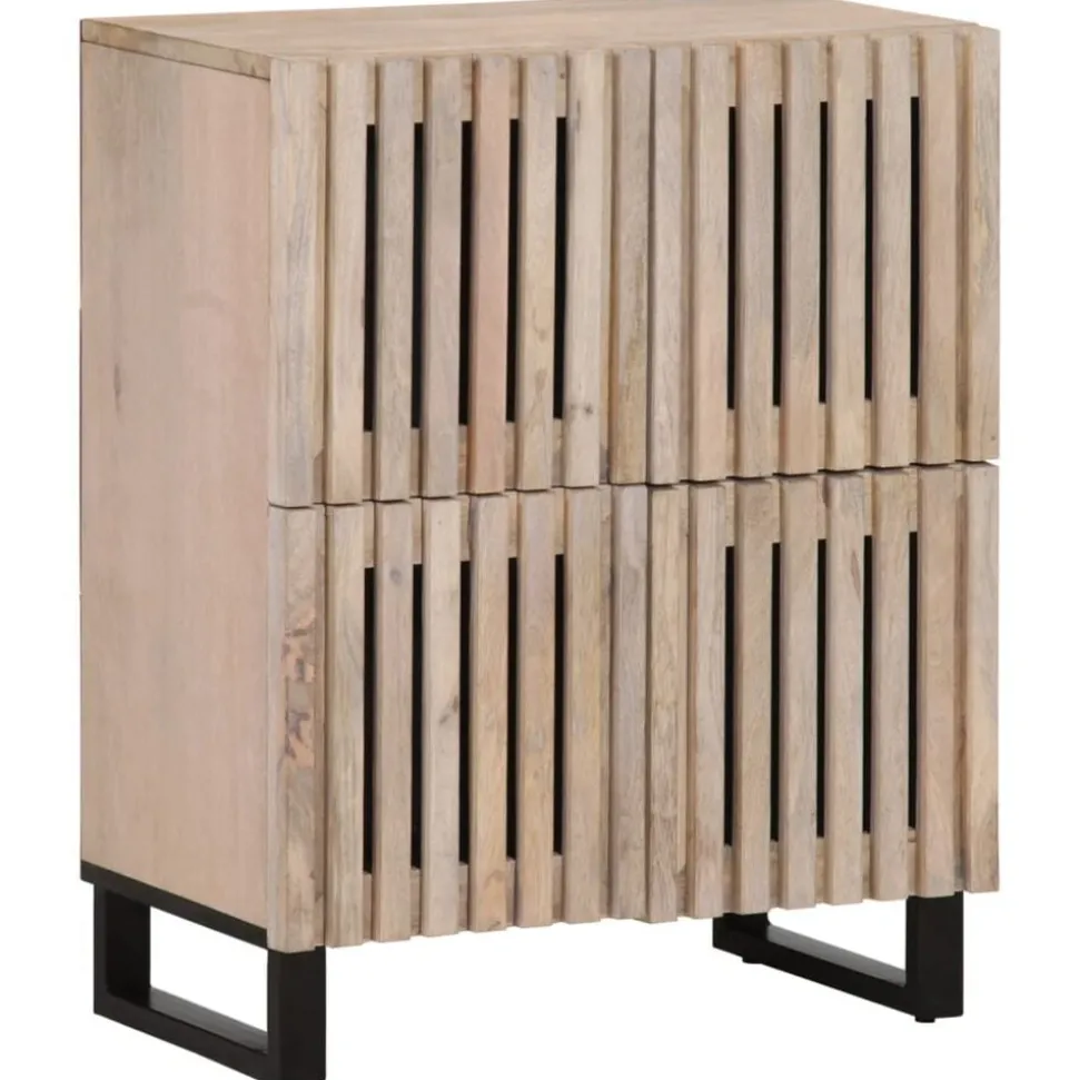 vidaXL Buffet 60x34x75 cm bois de manguier massif