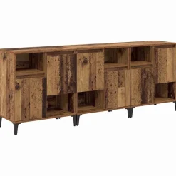 vidaXL Buffets 3 pcs Bois Ancien 60 x 35 x 70 cm Bois d'ingénierie