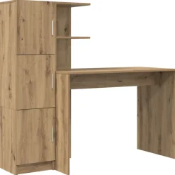 vidaXL Bureau 2 pcs Chêne artisanal