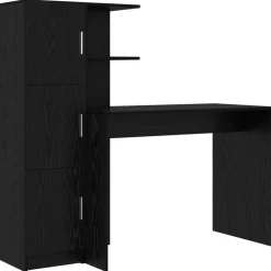 vidaXL Bureau 2 pcs Chêne noir