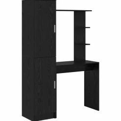 vidaXL Bureau 2 pcs Chêne noir