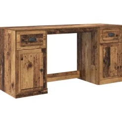 vidaXL Bureau avec armoire avec tiroir Bois Ancien 154,5 x 50 x 75 cm