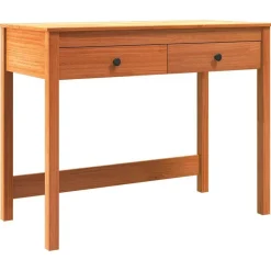 vidaXL Bureau avec tiroir Max Marron 100 x 50 x 78 cm Pin massif
