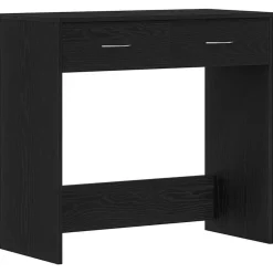 vidaXL Bureau avec tiroir Chêne noir 80 x 40 x 75 cm Bois d'ingénierie