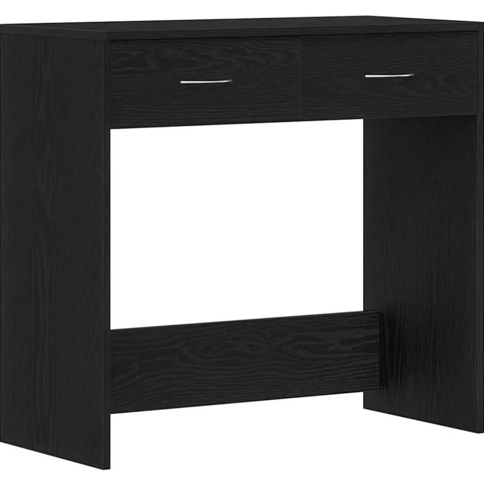 vidaXL Bureau avec tiroir Chêne noir 80 x 40 x 75 cm Bois d'ingénierie
