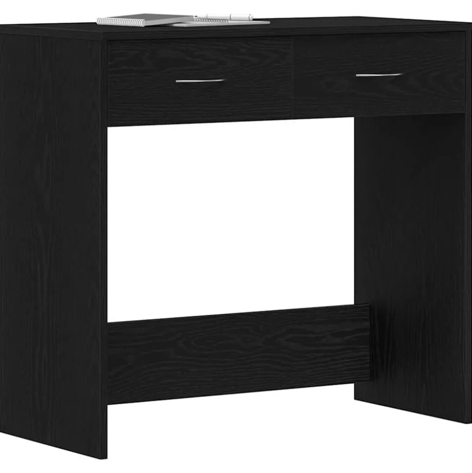 vidaXL Bureau avec tiroir Chêne noir 80 x 40 x 75 cm Bois d'ingénierie